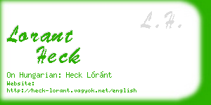 lorant heck business card